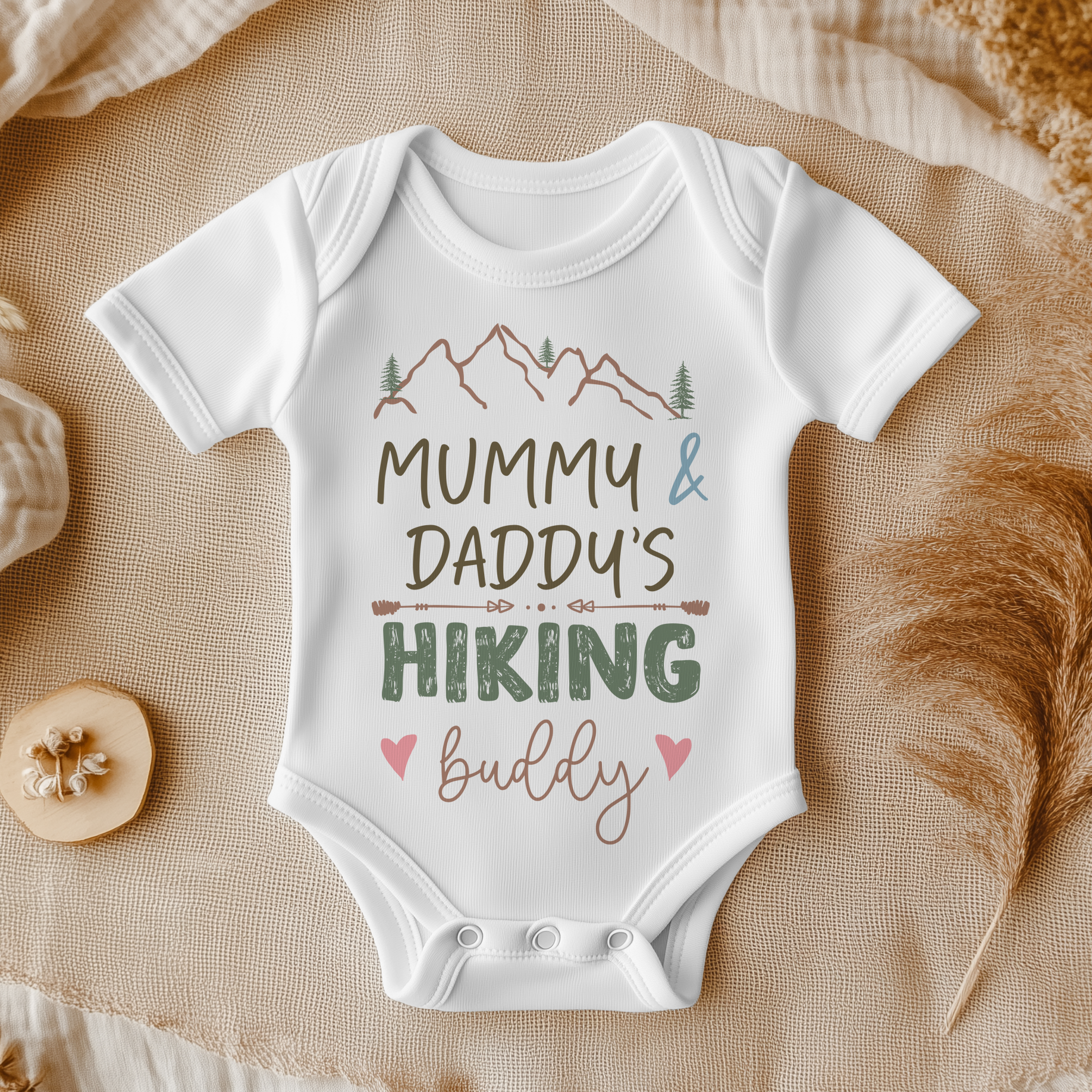 Mummy & Daddy's Hiking Buddy Baby Bodysuit