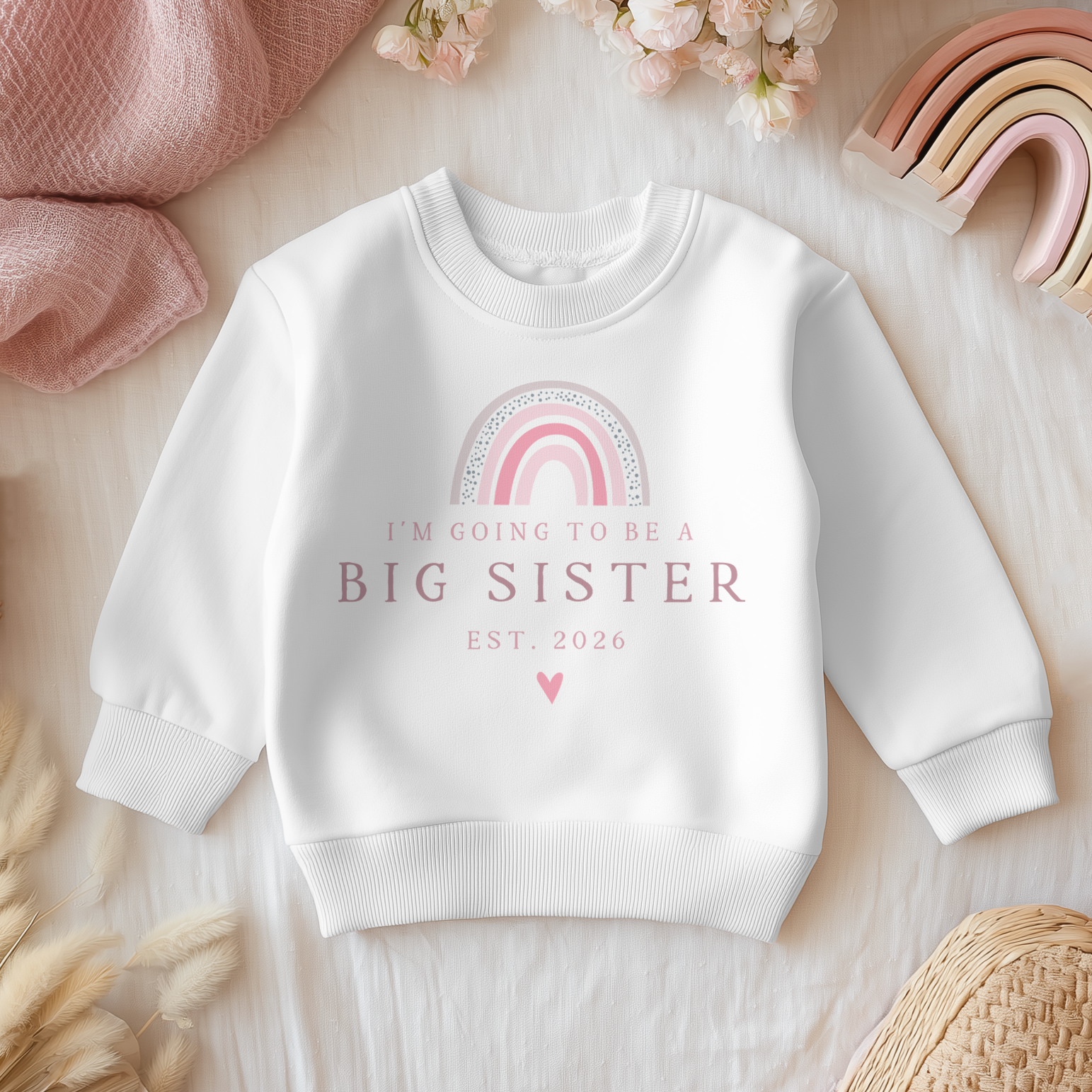 Big Sis Outfit "I'm Going To Be A Big Sister" Kids T-Shirt - Sizes 6 Months Through Youth XL (18-20) I'm Going To Be A Big Sister Tee Shirt Unisex Cotton Blend - Foto 4
