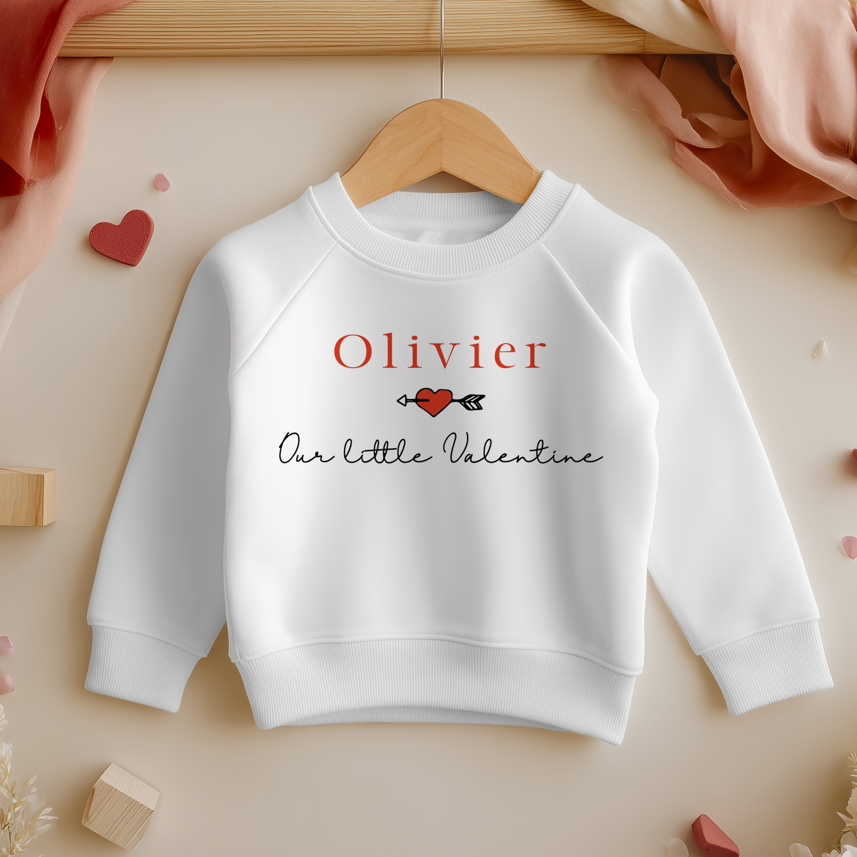 Our Little Valentine Personalised Toddler & Kids Sweatshirt