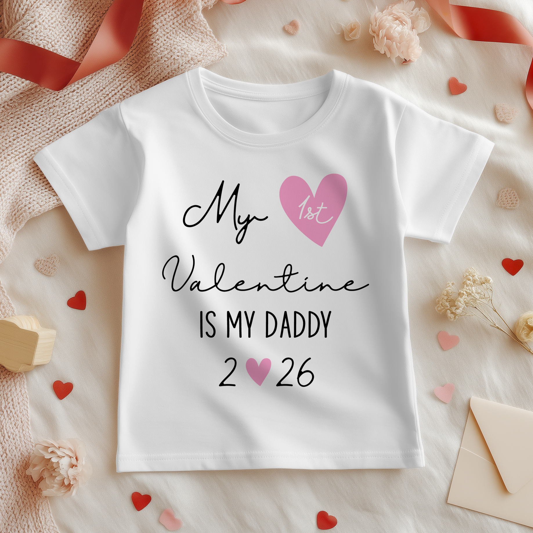 My 1st Valentine Is My Daddy Toddler & Kids T Shirt
