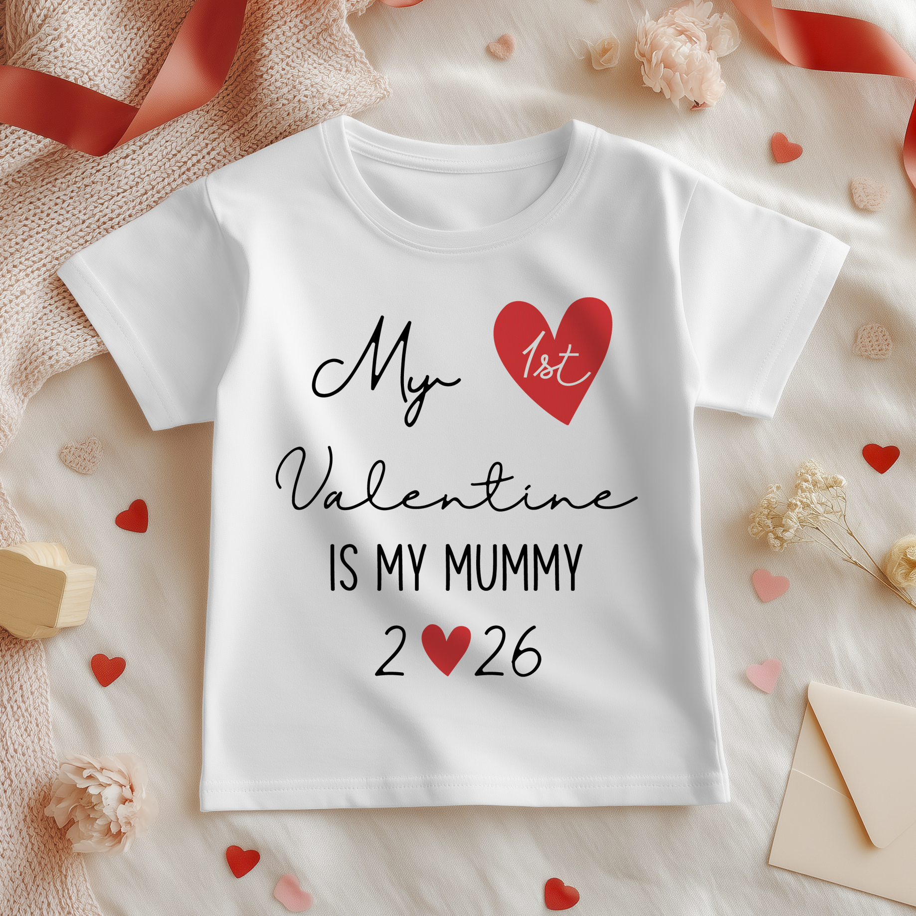 My 1st Valentine Is My Mummy Toddler & Kids T Shirt