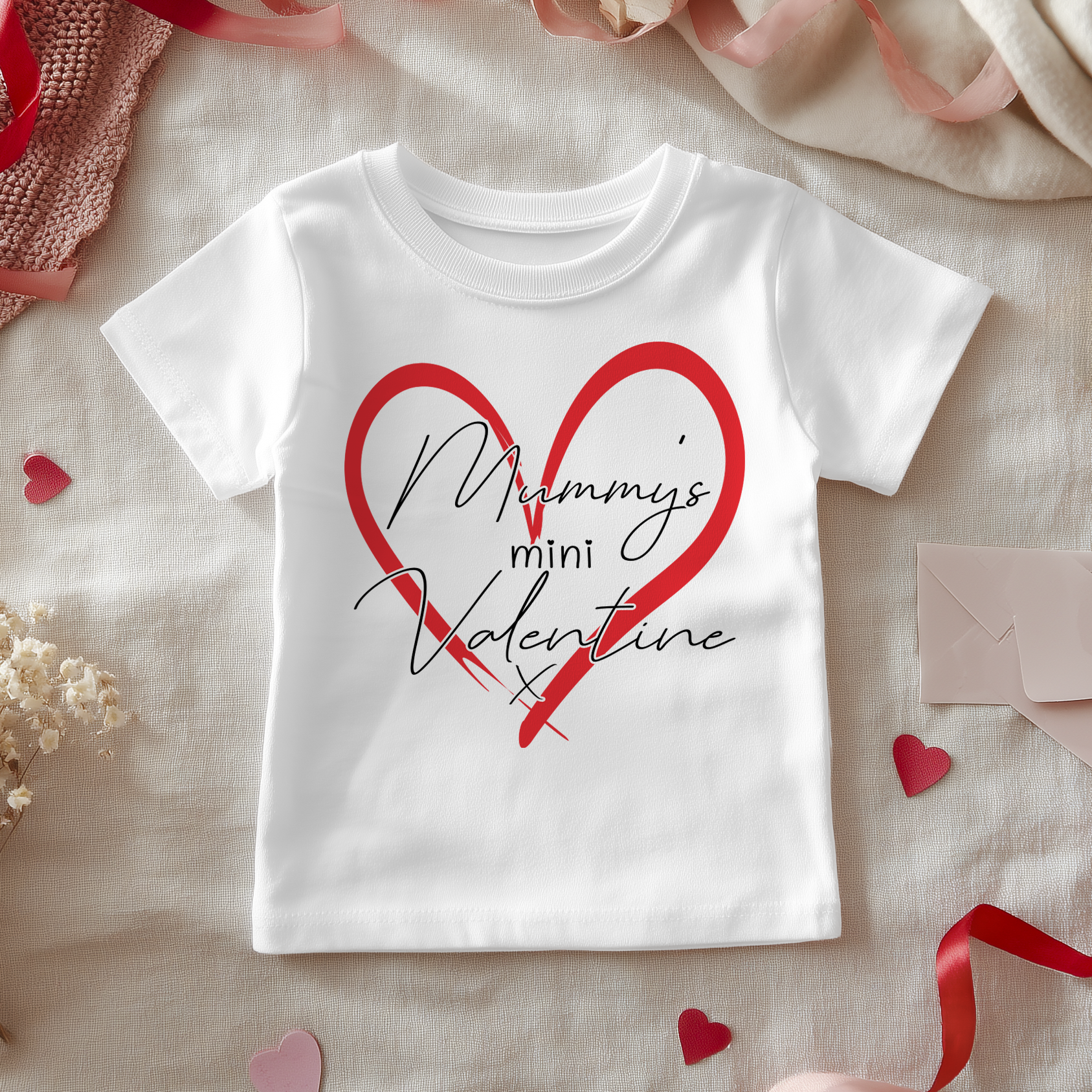 Mummy's Mini Valentine Heart Toddler & Kids T Shirt