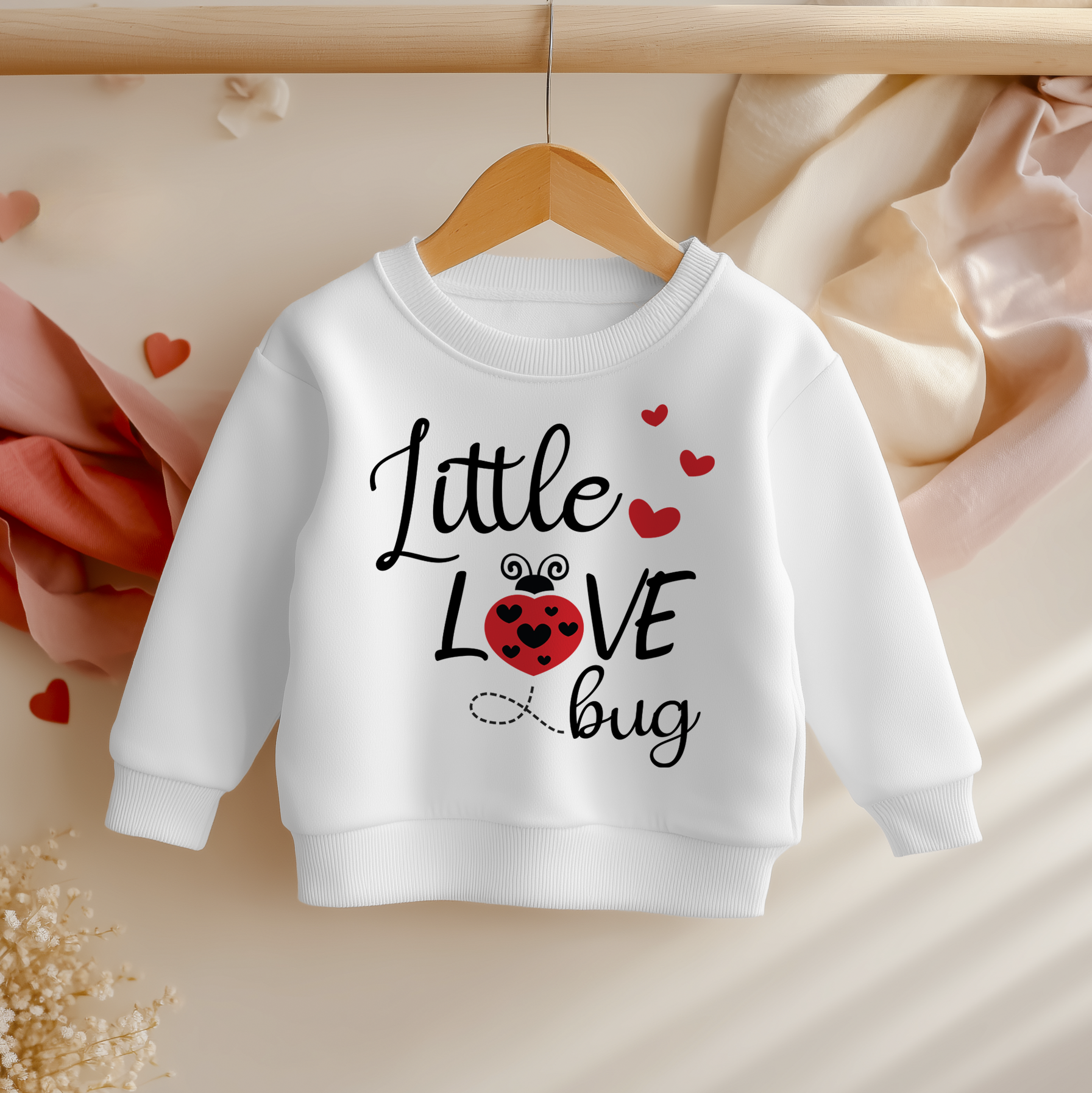 Little Love Bug Valentines Toddler & Kids Sweatshirt
