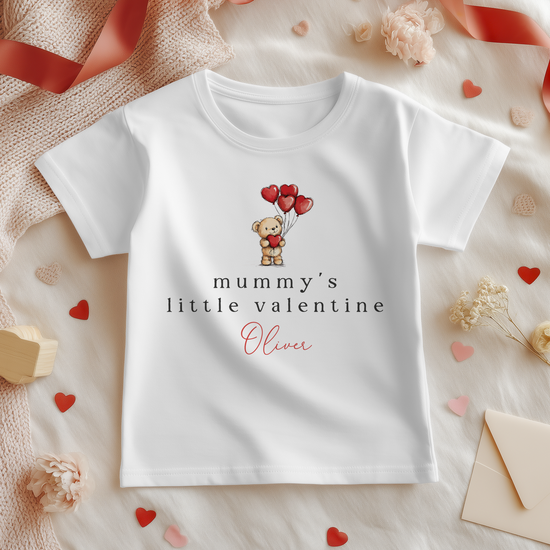Mummy's Little Valentine Personalised Toddler & Kids T Shirt