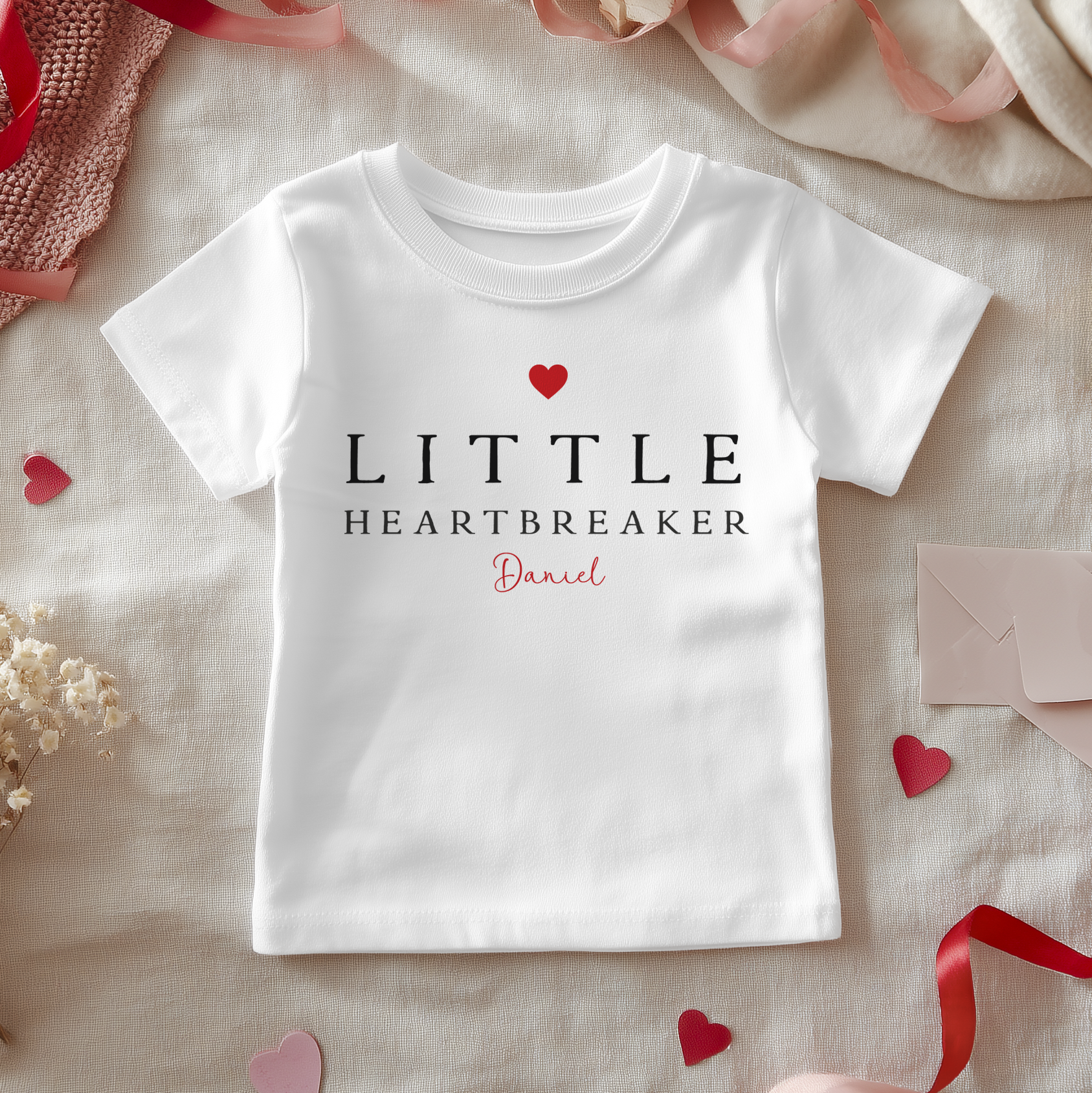 Little Heart Breaker Valentines Personalised Toddler & Kids T Shirt