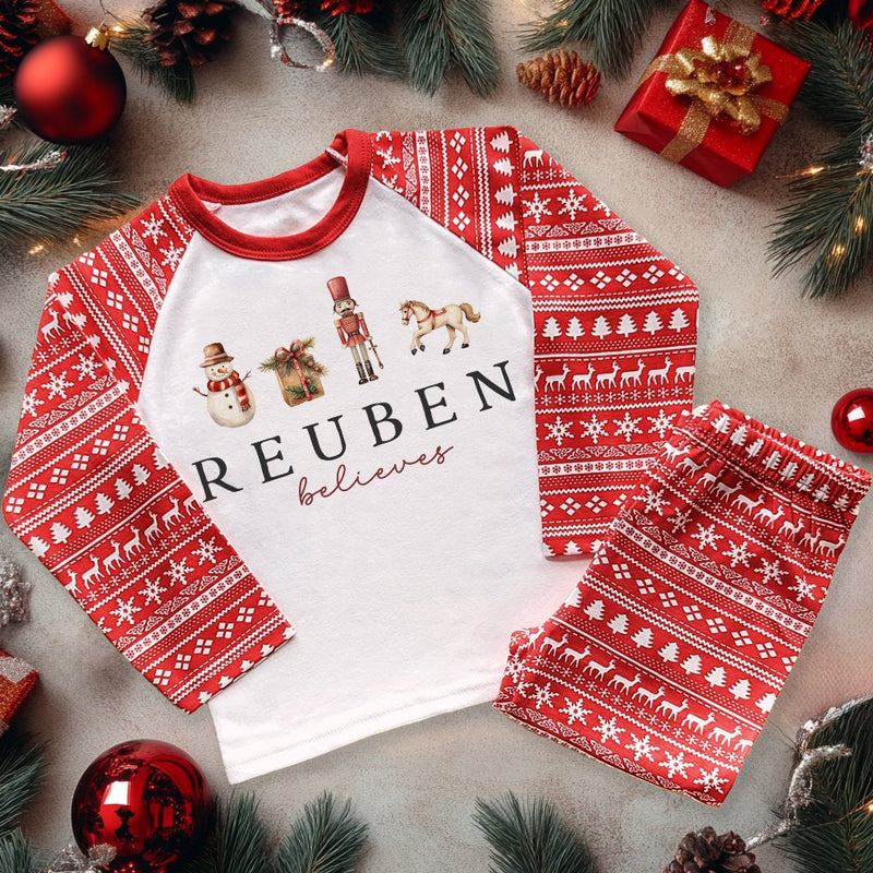 Believe Christmas Personalised Toddler & Kids Pyjamas Set (PJ's) - Little Lili Store