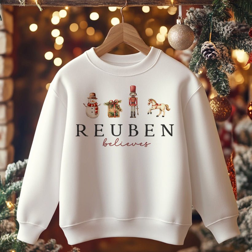 Believe Christmas Personalised Toddler & Kids Sweatshirt - Little Lili Store