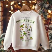 Christmas Dinosaur Theme Personalised Toddler & Kids Sweatshirt - Little Lili Store