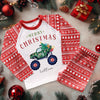 Christmas Monster Truck Personalised Toddler & Kids Pyjamas Set (PJ's) - Little Lili Store