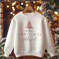 Christmas Pink Theme Personalised Toddler & Kids Sweatshirt - Little Lili Store