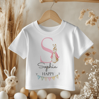 Easter (Girl) Peter Rabbit Inspired Personalised Toddler & Kids T Shirt - Little Lili Store