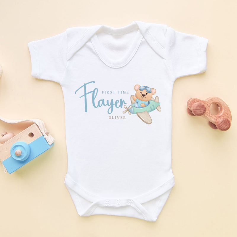 First Time Flyer Holiday Personalised Baby Bodysuit - Little Lili Store