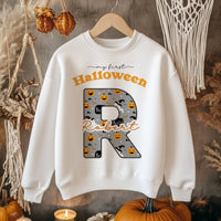 Halloween Boo Pattern Personalised Toddler & Kids Sweatshirt - Little Lili Store