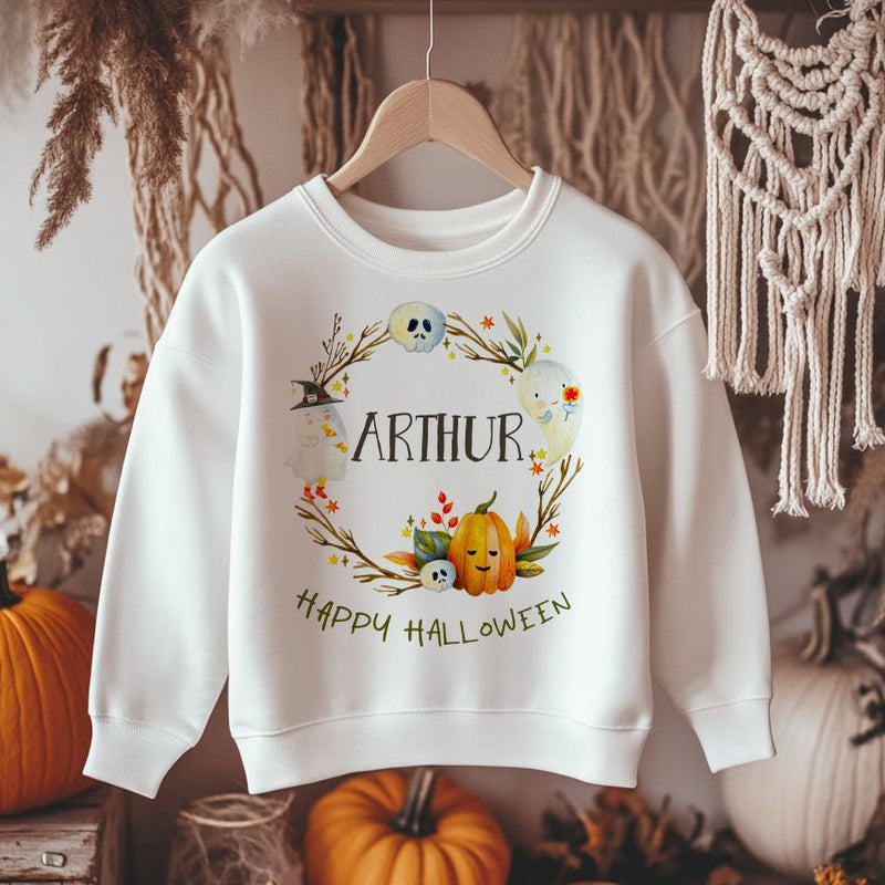 Halloween Personalised Name Toddler & Kids Sweatshirt - Little Lili Store