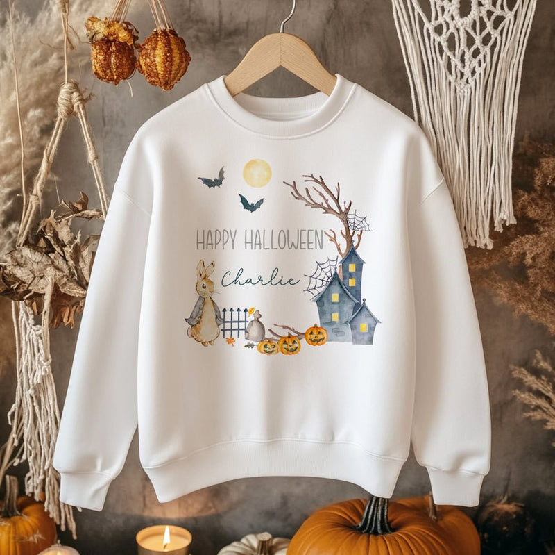 Halloween Peter Rabbit Inspired Personalised Toddler & Kids Sweatshirt - Little Lili Store