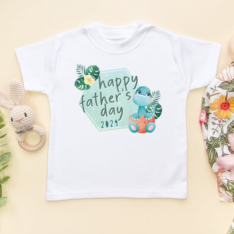 Happy Father's Day Cute Dino Toddler & Kids T Shirt - Little Lili Store (6549244510280)