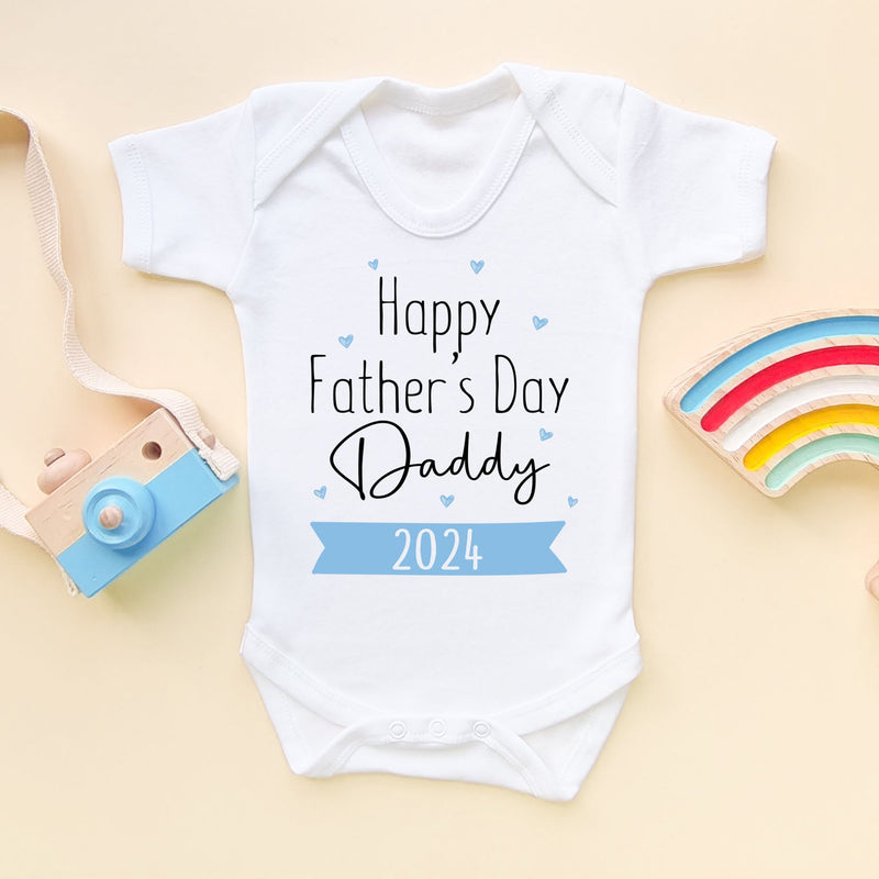 Happy Father's Day Daddy (Boy) Baby Bodysuit - Little Lili Store (6547771686984)
