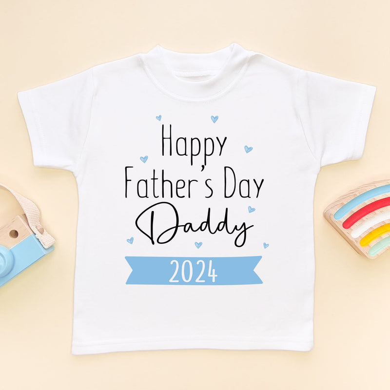 Happy Father's Day Daddy (Boy) Toddler & Kids T Shirt - Little Lili Store (6547768442952)