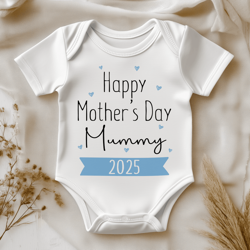 Happy Mother's Day Mummy Blue Style Baby Bodysuit - Little Lili Store