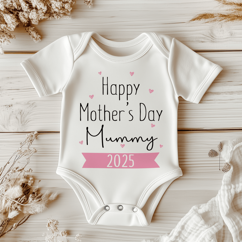 Happy Mother's Day Mummy Pink Style Baby Bodysuit - Little Lili Store
