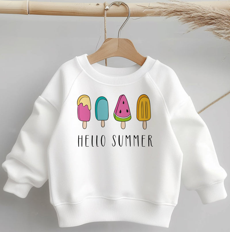 Hello Summer Ice Creams Toddler & Kids Sweatshirt - Little Lili Store