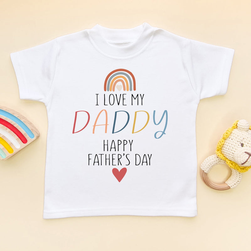 I Love My Daddy Happy First Father's Day Toddler & Kids T Shirt - Little Lili Store (8204334727448)