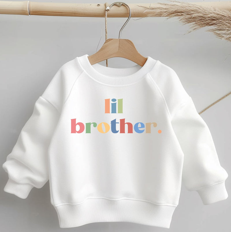 Lil Brother Rainbow Colours Toddler & Kids Sweatshirt - Little Lili Store