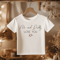 Kids 'Me and Daddy Love You' Pink Heart T-Shirt for Kids