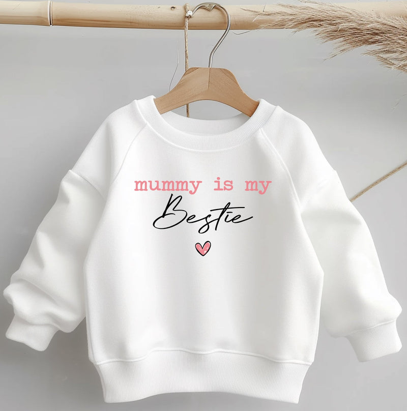 Mummy Is My Bestie Toddler & Kids Sweatshirt - Little Lili Store