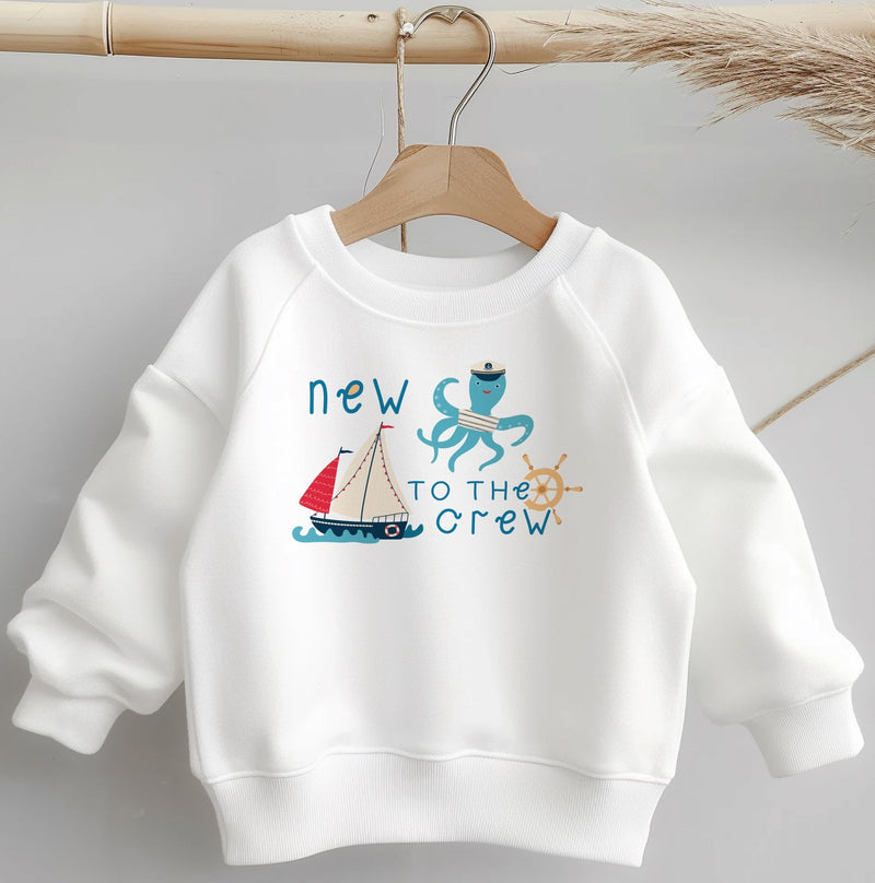 New To The Crew Sailing Toddler & Kids Sweatshirt - Little Lili Store