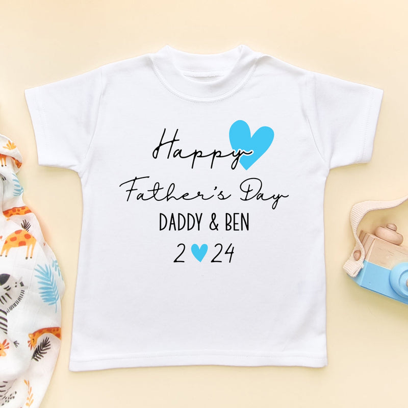 Personalised (Boy) Happy Father's Day Toddler & Kids T Shirt - Little Lili Store (8204339118360)