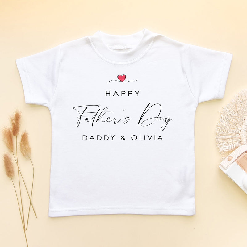 Personalised Happy Father's Day Toddler & Kids T Shirt - Little Lili Store (8204341543192)