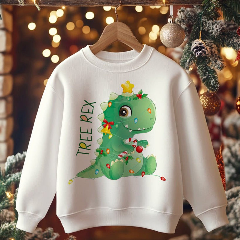 Tree Rex Christmas Toddler & Kids Sweatshirt - Little Lili Store