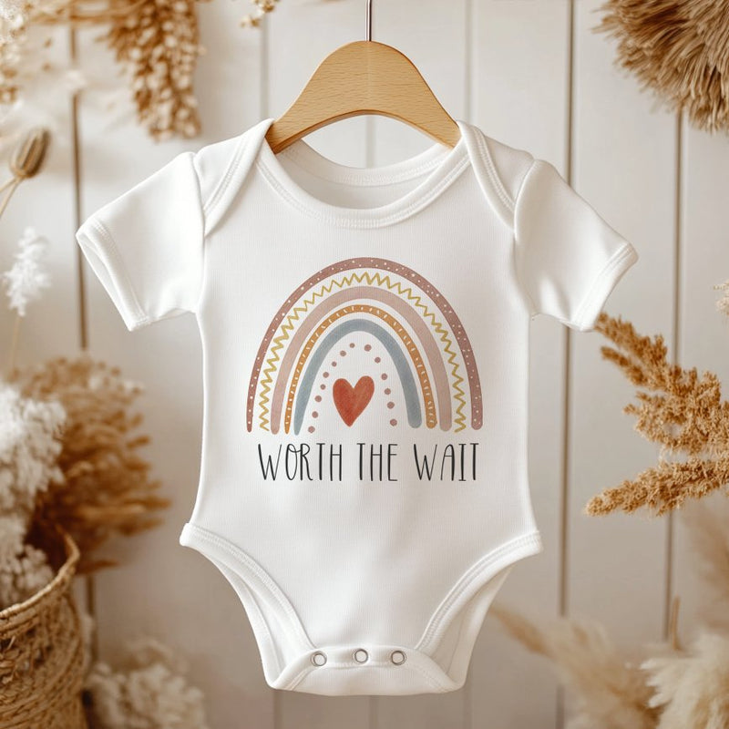 Worth The Wait Watercolor Rainbow Baby Bodysuit - Little Lili Store