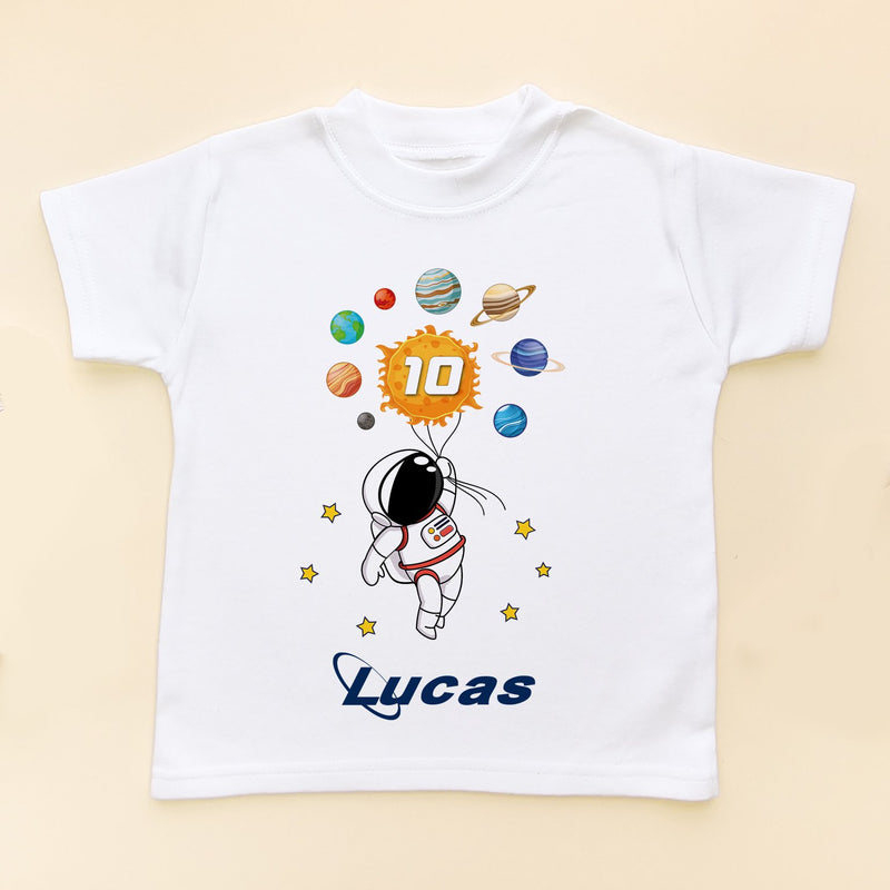 10th Birthday Astronaut Solar System Personalised T Shirt - Little Lili Store (8828652781848)