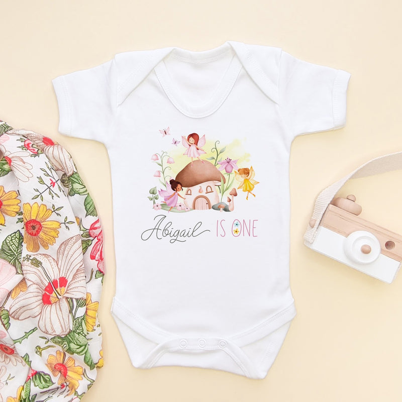 1st Birthday Fairy Theme Personalised Baby Bodysuit - Little Lili Store (8118076801304)