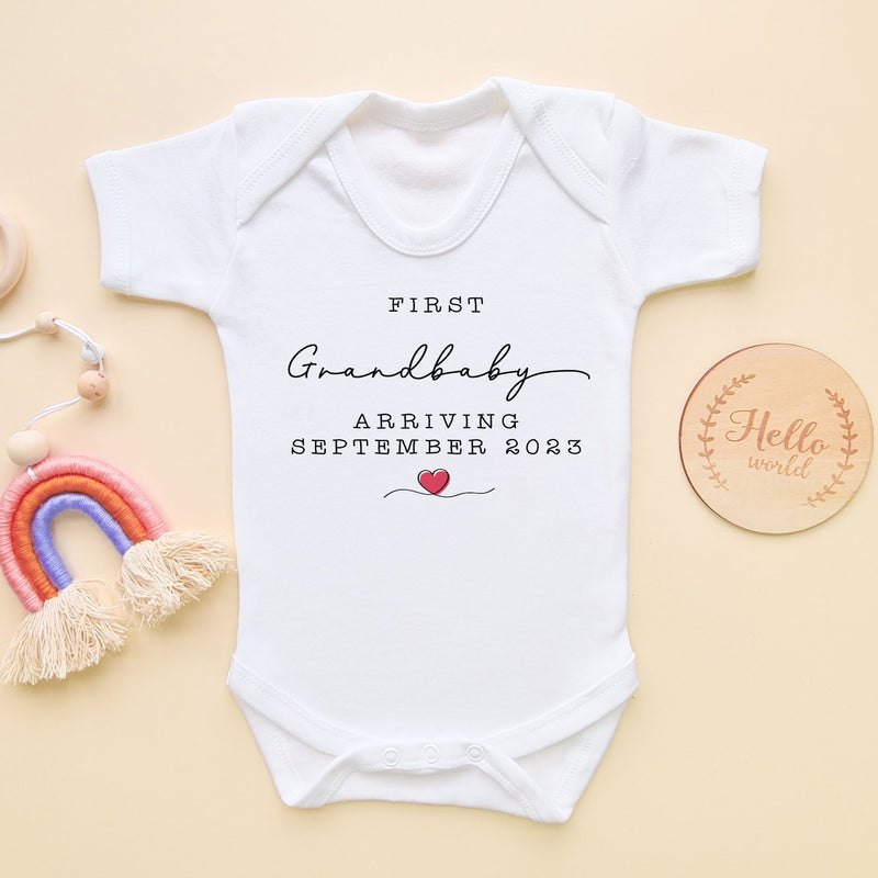 1st Grandbaby Personalised Baby Announcement Bodysuit - Little Lili Store (8902933283096)