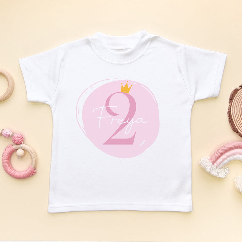 2nd Birthday Girl Pink Theme Personalised T Shirt - Little Lili Store (6606227931208)