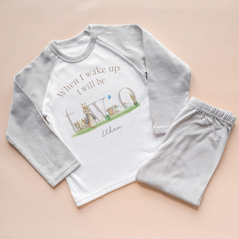 2nd Birthday Personalised Peter Rabbit Inspired Pyjamas Set - Little Lili Store (8661184381208)