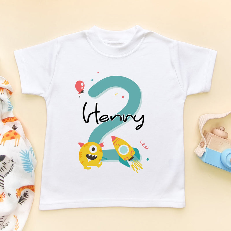 2nd Birthday Personalised Toddler T Shirt - Little Lili Store (6608628285512)