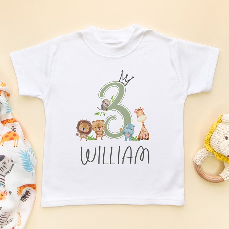 3rd Birthday Animals Personalised T Shirt - Little Lili Store (8098468593944)