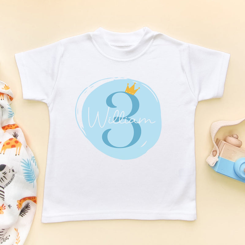 3rd Birthday Boy Blue Theme Personalised T Shirt - Little Lili Store (6606227832904)