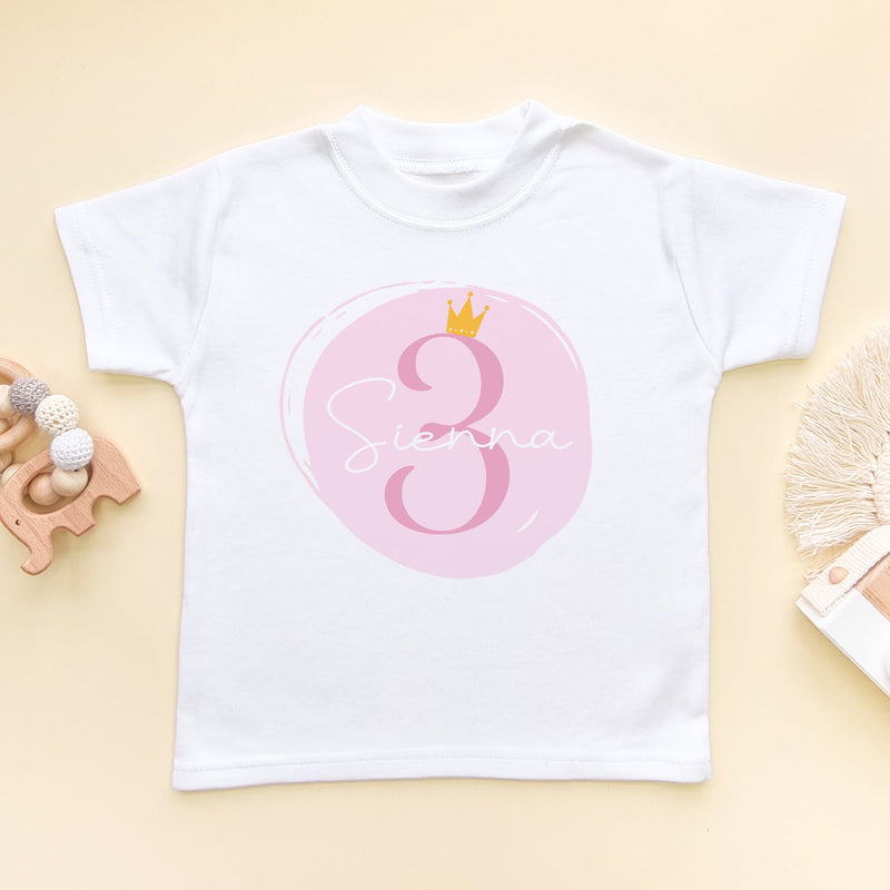 3rd Birthday Girl Pink Theme Personalised T Shirt - Little Lili Store (6606227963976)