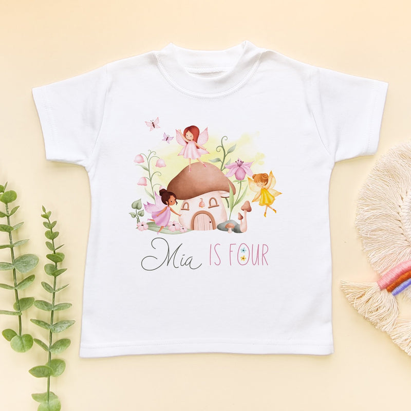 4th Birthday Fairy Theme Personalised T Shirt - Little Lili Store (8118080405784)
