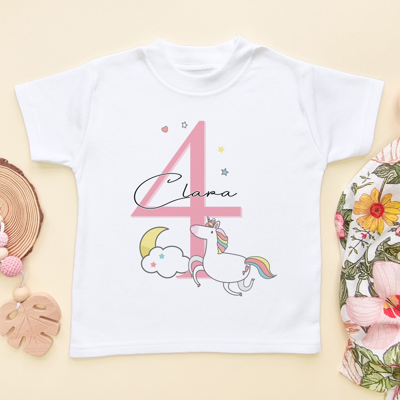 4th birthday unicorn clearance shirt