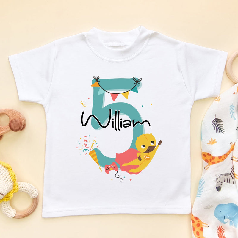 5th Birthday Personalised Toddler T Shirt - Little Lili Store (6608628416584)