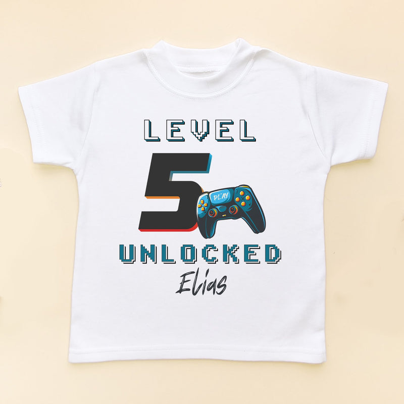 5th Level Unlocked Gamer Birthday Personalised T Shirt - Little Lili Store (8828681617688)