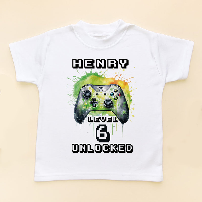 6th Birthday Unlocked Gamer Personalised T Shirt - Little Lili Store (8828676079896)