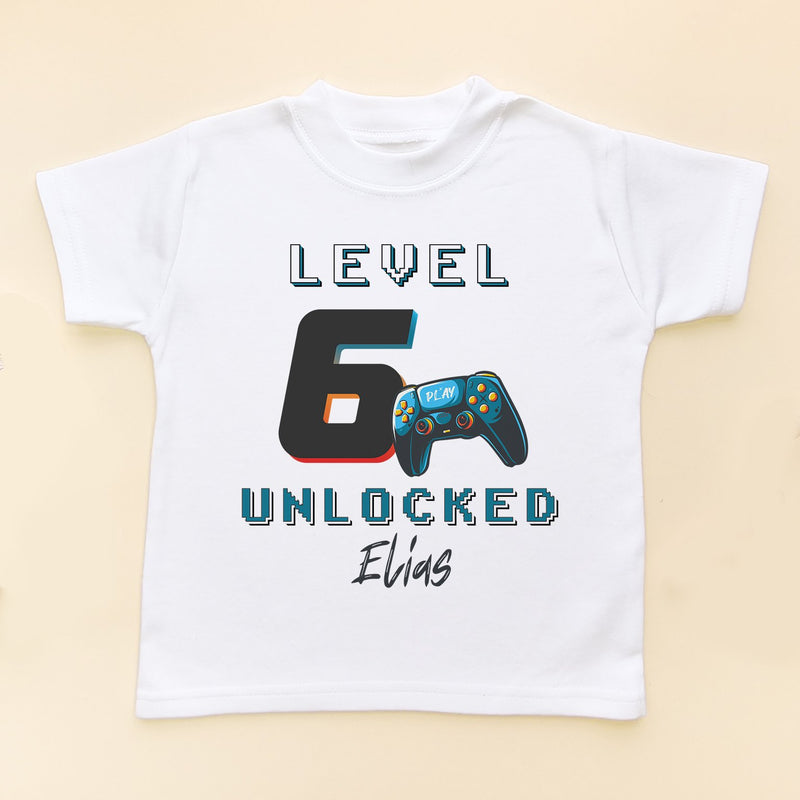 6th Level Unlocked Gamer Birthday Personalised T Shirt - Little Lili Store (8828682273048)