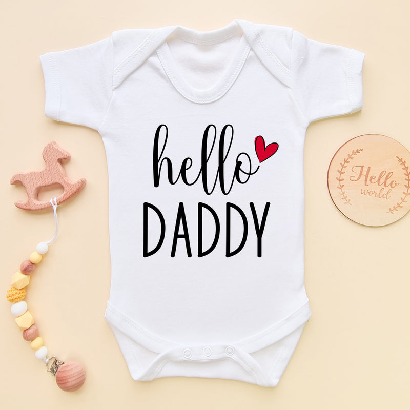 Hello Daddy Baby Bodysuit (6539027152968)